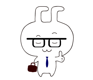 お仕事ウサギの画像